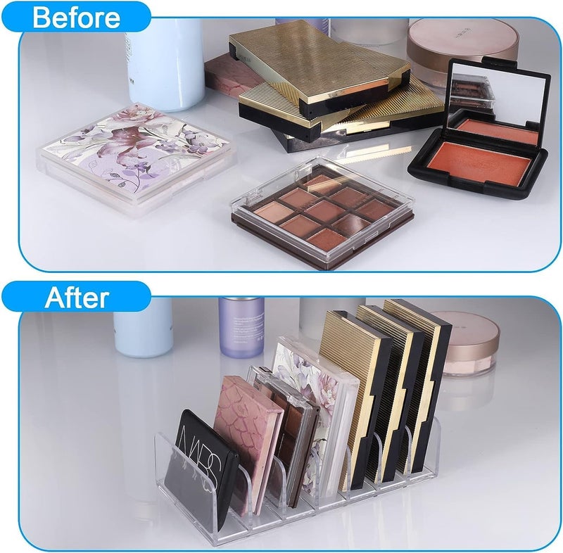Nerjan 4 Pack Acrylic Money Organizer Cash Trays 7 Sections Clear Dividers Desk Organizer for Cash Envelope Mail Bill Card Makeup Palette and Other Small Items. - Image 5